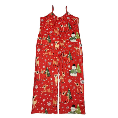 Julmys" – Festlig Ren- & Snöflinge-Mönster (Plus Size)