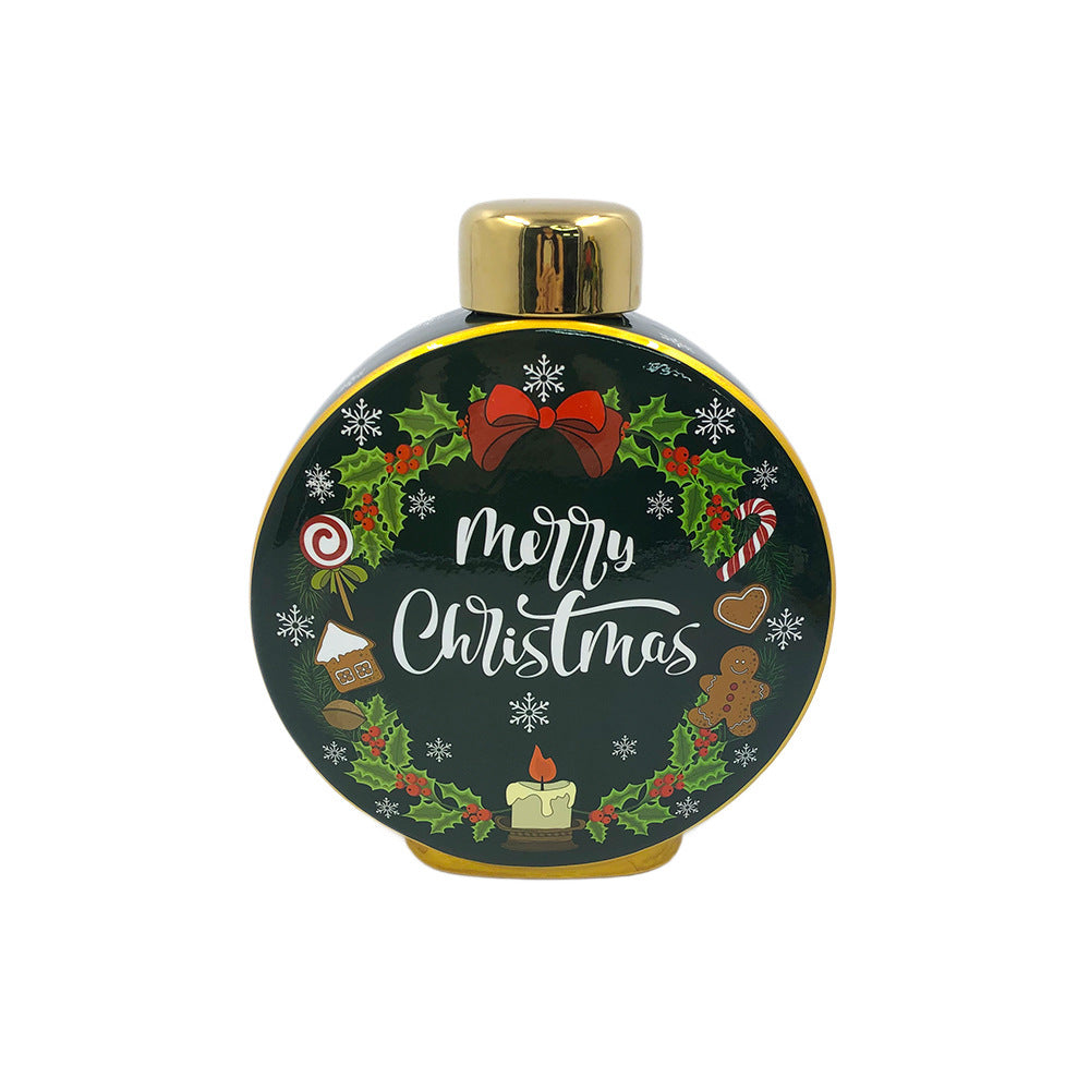 legant Juldekoration "Merry Christmas" – Flaska/Vas i Keramik