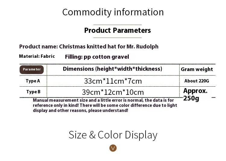 Christmas Decoration Christmas Knitted Hat Doll Ornaments